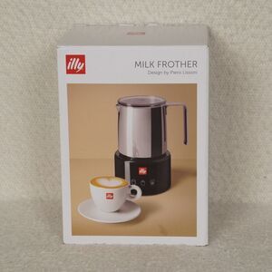 Illy Stainless Steel Electric Milk Frother Designed by Piero Lissoni Hot Cold